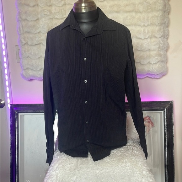 Men's Black Striped Shirt - Picture 1 of 6